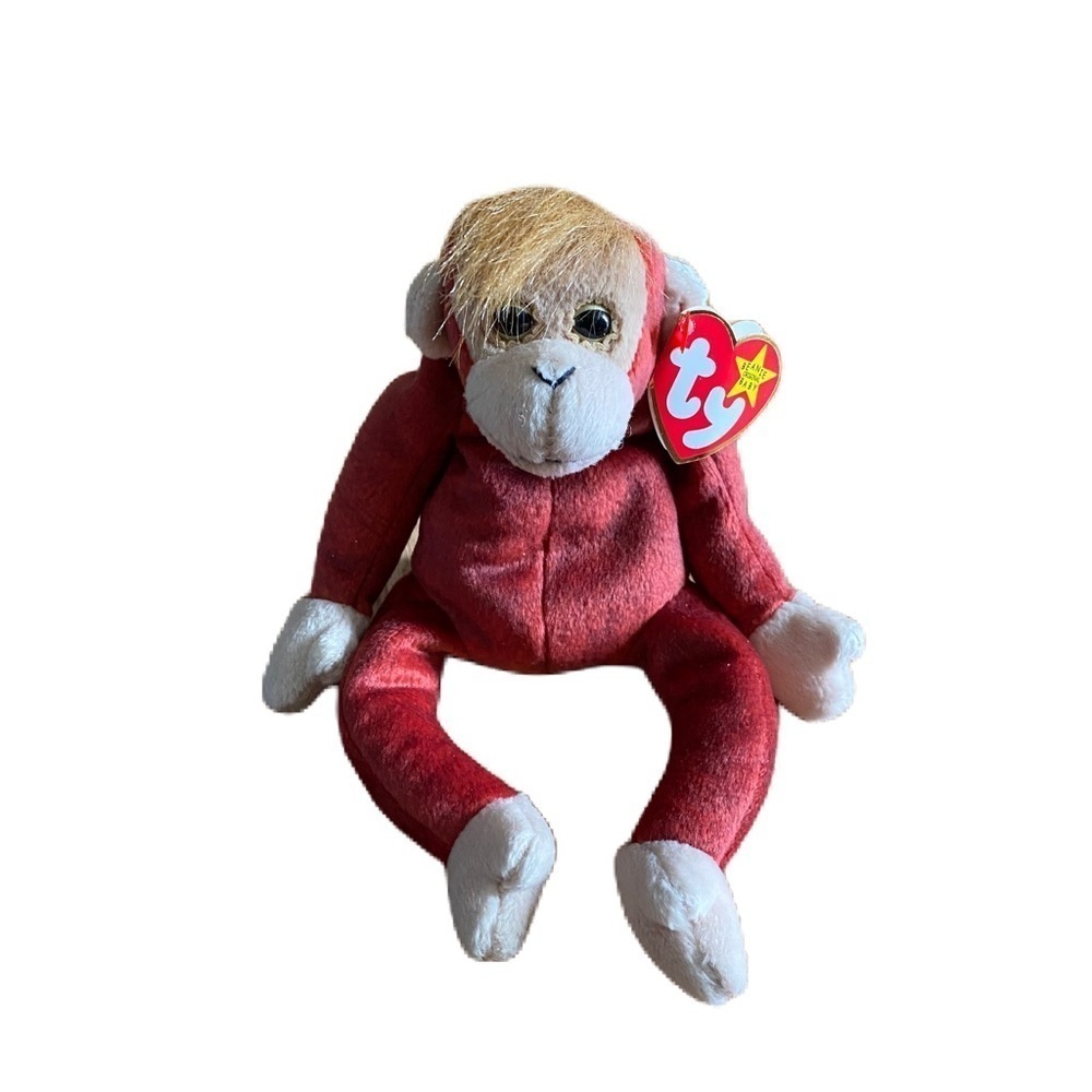 Ty Red Monkey Plush Toy Schweetheart Stuffed Animal